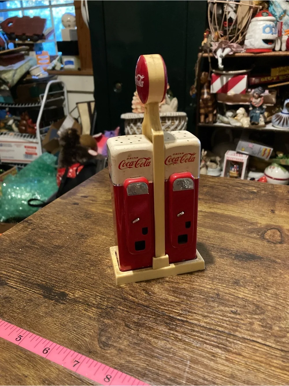 Vintage 1993 Coca Cola gas pump salt & pepper shakers